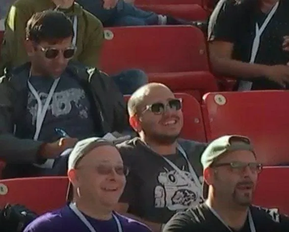 Me attending Modern Android Development Session by Chet Haase and Romain Guy